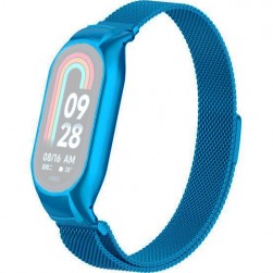 Браслет Rumi Milanese loop металлический для Xiaomi Smart Band 8 (голубой)