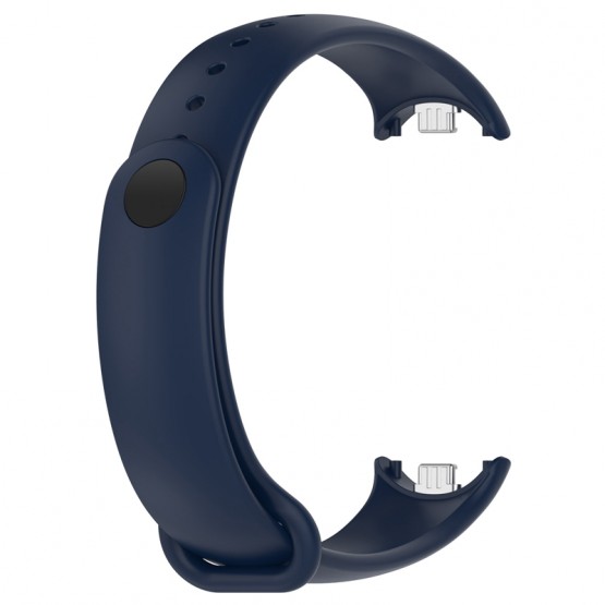 Силиконовый ремешок Rumi Metalfix для Xiaomi Smart Band 8 (темно-синий)