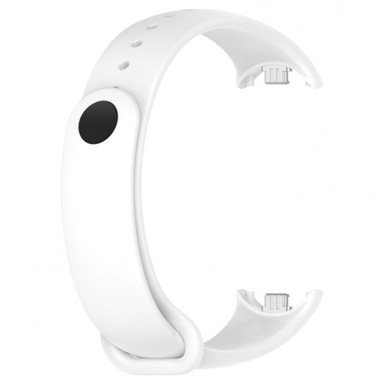 Силиконовый ремешок Rumi Metalfix для Xiaomi Smart Band 8 (белый)