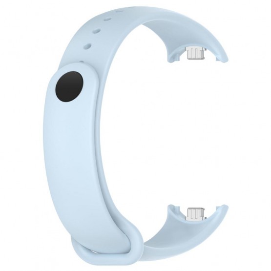 Силиконовый ремешок Rumi Metalfix для Xiaomi Smart Band 8 (светло-голубой)