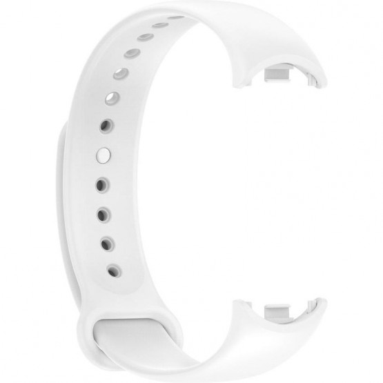 Силиконовый ремешок Rumi для Xiaomi Smart Band 8 (белый)