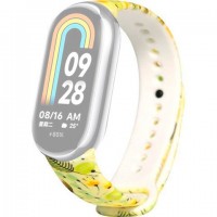 Ремешок Rumi силиконовый для Xiaomi Smart Band 8 (одуванчики)