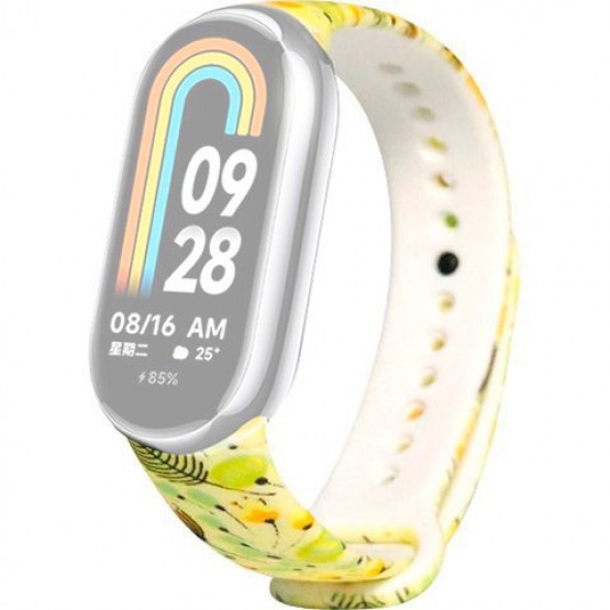 Ремешок Rumi силиконовый для Xiaomi Smart Band 8 (одуванчики)