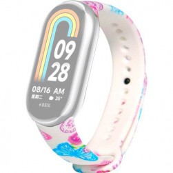 Ремешок Rumi силиконовый для Xiaomi Smart Band 8 (бабочки)