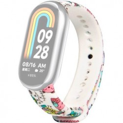 Ремешок Rumi силиконовый для Xiaomi Smart Band 8 (совушки)