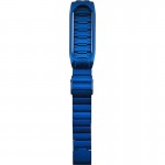 Металлический блочный браслет Rumi Snake для Xiaomi Smart Band 8 (синий)