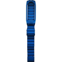 Металлический блочный браслет Rumi Snake для Xiaomi Smart Band 8 (синий)