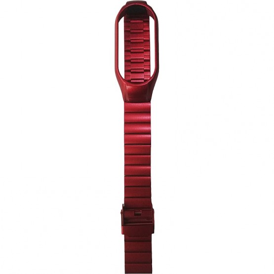 Браслет Rumi Snake металлический для Xiaomi Smart Band 8 (красный)