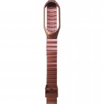 Металлический блочный браслет Rumi Snake для Xiaomi Smart Band 8 (розовое золото)