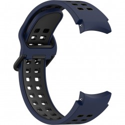 Ремешок Rumi Extreme силиконовый для Galaxy Watch4 / 5 / 6 / 7 (20 мм, синий / черный)