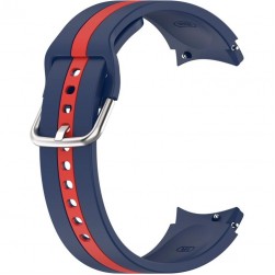 Ремешок Rumi Sport Line силиконовый для Galaxy Watch4 / 5 / 6 / 7 (20 мм, синий / красный)
