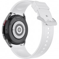 Силиконовый ремешок Rumi Classic для Galaxy Watch4 / 5 / 6 (20 мм, белый)