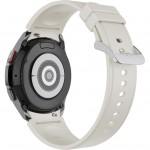 Силиконовый ремешок Rumi Classic для Galaxy Watch4 / 5 / 6 (20 мм, светло-серый)