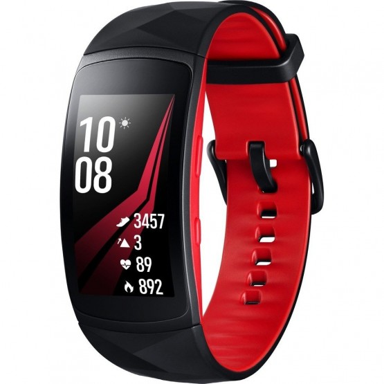 Фитнес-браслет Samsung Gear Fit2 Pro Красный цвет, длинный ремешок