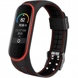 Ремешок Bamboo для Xiaomi Mi Band 5 / 6 (Красный)