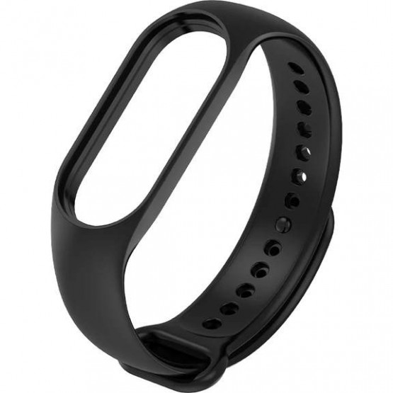 Ремешок Rumi силиконовый для Xiaomi Mi Smart Band 7 (черный)