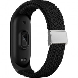 Нейлоновый ремешок Rumi Wick для Xiaomi Smart Band 7 (плетеный, черный)