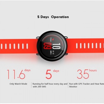 Умные часы Xiaomi Amazfit Pace с красным ремешком