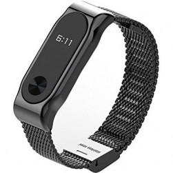 Xiaomi Metal bracelet Black металлический сетчатый браслет для Mi band 2