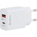 Сетевое зарядное Intro СС290 USB + USB Type-C PD 3A, 20 Вт (белый)